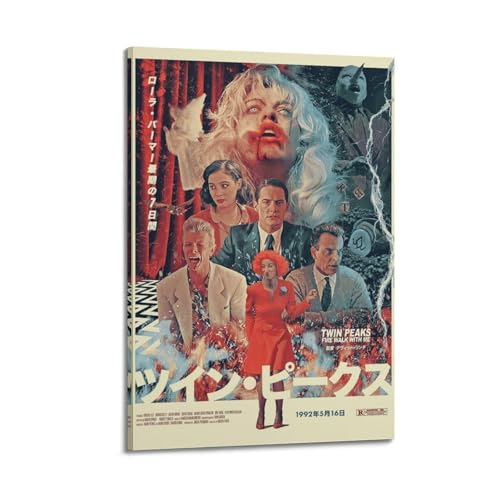 Wandbild, Motiv: Twin Peaks Fire Walk With Me 1992, Druck, Wandkunst, Poster, Leinwand, Poster, Kunstwerk, Geschenke, Raumästhetik, 30 x 45 cm, Rahmenstil von TMRL