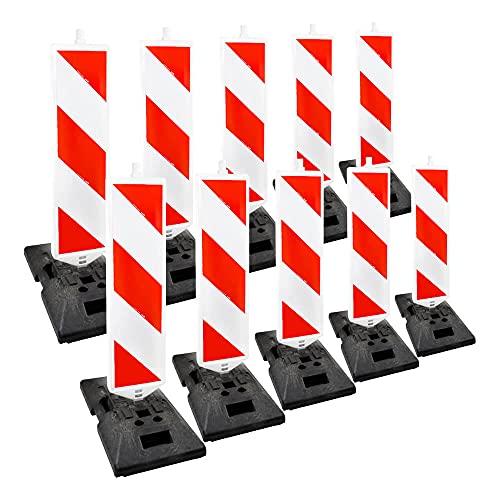 NISSEN BIGPACK 10 x Komplett-Set, Leitbake mit Fuß, links- / rechtsweisend, RA1 aus Aluminium, Kunststoff, Art.-Nr. 071330-202 von TMS Pro Shop