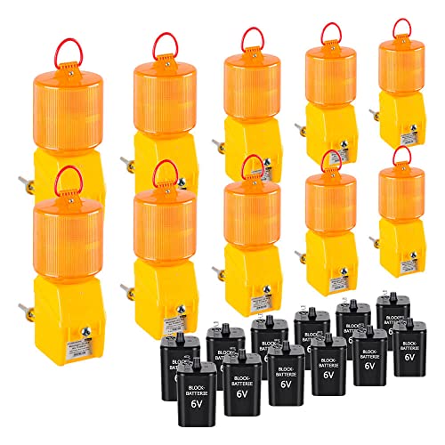 BIGPACK 10 x NISSEN Rundum-Warnleuchte MonoLight LED, inkl. 12 Blockbatterien, Art.-Nr. 111606-51 von TMS Pro Shop