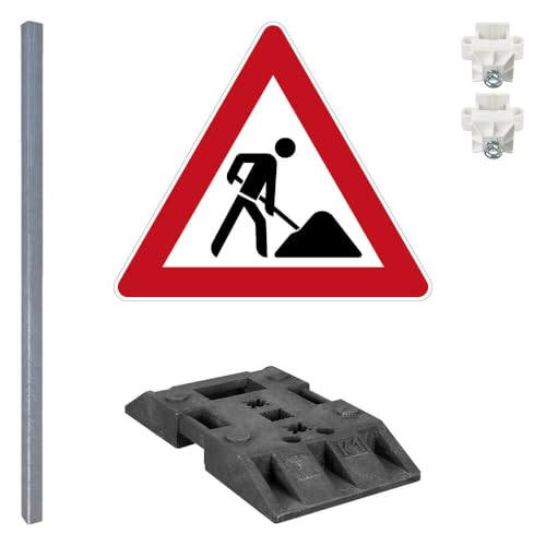 TMS PRO SHOP Achtung Baustelle, Schilder-Set, mit Verkehrszeichen Nr. 123, 5-teilig, Art.-Nr. 35967 von TMS Pro Shop