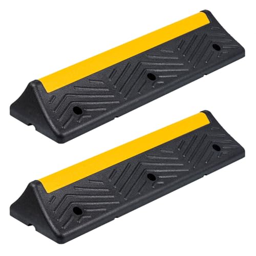 TMS PRO SHOP BIGPACK 2 x LKW-Radstopp, Parkplatzbegrenzer, reflektierend, 100 x 30 x 15 cm, Art.-Nr. 611244 | Parkstopper | Parkplatzbegrenzer | Radstopper von TMS Pro Shop