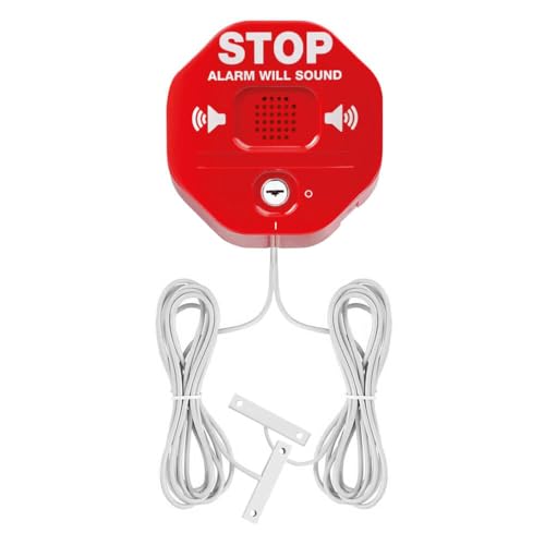 TMS PRO SHOP Exit-Stopper Türwächter für Doppeltüren, 105 db, rot, 13,5 x 13,5 x 5 cm, Art.-Nr. AM70ZN509 | Türwächter Notausgang | Fluchttürwächter | Türwächter Alarm von TMS Pro Shop