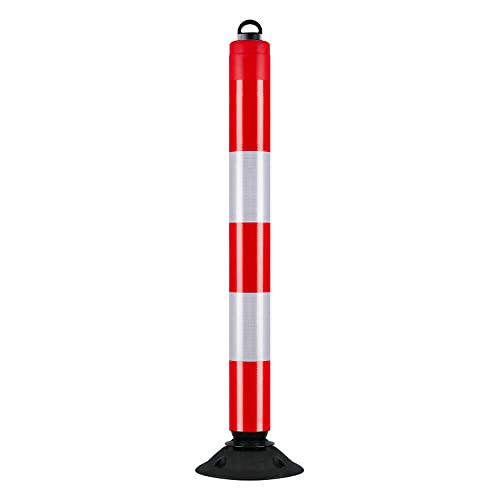 TMS PRO SHOP Verkehrs-Leitzylinder PIN, mit Kettenöse, rot/weiß reflektierend, 105 cm aus Kunststoff, Art.-Nr. 37176 von TMS Pro Shop
