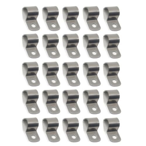 Kabelschellen Metall 25stk U Rohrschellen Rohrklemme Rohrhalterung Befestigungsschelle Einloch Rohrschelle rohrbefestigung rohrbefestigungen einzelloch Metallkabelschellen Halbschelle von TMTGTS