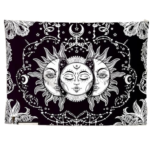 TMTGTS Tapisserie Wandbehang 180×230cm Sonne und Mond Wandteppich Gothic Wandtuch Psychedelic Teppich Abstrakte Wandtuch Hanging für Schlafzimmer Wohnzimmer Wohnheim Studio Zimmer Dorm Dekor(9#) von TMTGTS