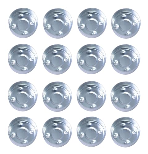 Teelichthüllen Leer Alu 100 Stück Klein Kerzenhalter für Stabkerzen Teelicht Tülle Teelicht Zinnbecher Metall Tassen Tülle Teelicht Dose für DIY Kerzenherstellung Liefert 3.8 * 1.4cm (Silber1#) von TMTGTS