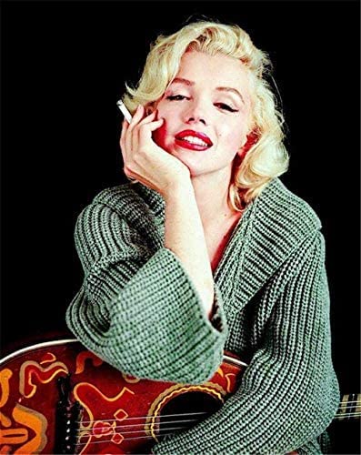 TMXON 5D-Diamant-Malset zum Selbermachen, Marilyn Monroe spielt Gitarre, Poster, rund, Diamant-Stickerei, Mosaik, handgefertigtes Geschenk, 30 x 40 cm TMXON 5D-Diamant-Malset zum Selbermachen, Marilyn Monroe spielt Gitarre, Poster, rund, Diamant-Stickerei, Mosaik, handgefertigtes Geschenk, 30 x 40 cm von TMXON