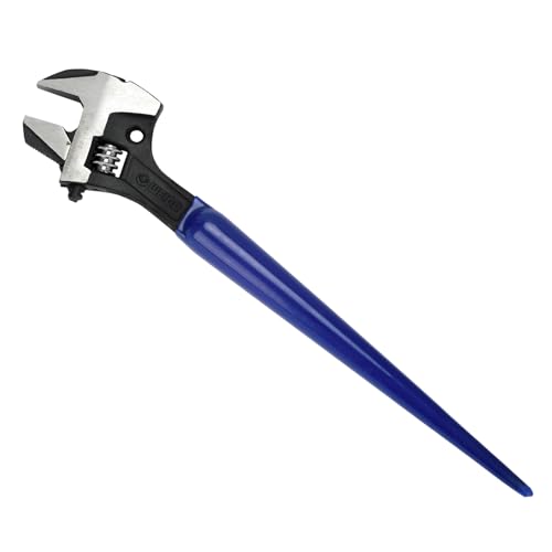TMZDCJK 40cm Hochleistungs-Verstellschlüssel 40 mm breite Backen – verlängertes Design 4-in-1-Klempnerwerkzeug - Rohrzange, Hammer, Brecheisen und Schraubenschlüssel, Hammerkopf-Design von TMZDCJK