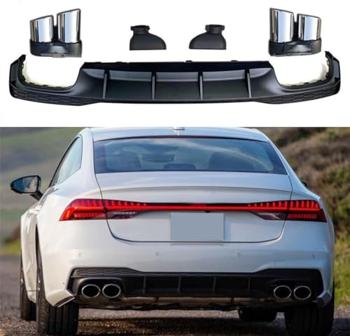 Heckstoßstange Diffusor Lippe Für Audi A7 Sline 4 Door 2019 2020 ABS Heckdiffusor Kofferraumschutz Spoilerplatte Splitter Spoilerlippe Heckdiffusor Auto Heckspoiler,Silver Heckstoßstange Diffusor Lippe Für Audi A7 Sline 4 Door 2019 2020 ABS Heckdiffusor Kofferraumschutz Spoilerplatte Splitter Spoilerlippe Heckdiffusor Auto Heckspoiler,Silver von TMZWJ