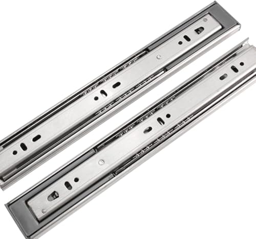 1 Paar seitlich montierte Schienen mit Vollauszug und Kugellager aus Edelstahl(201 Amortiguación,35 cm) von TNBCCXN