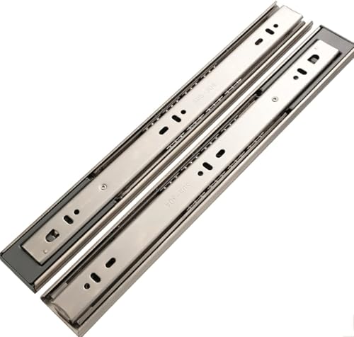 1 Paar seitlich montierte Schienen mit Vollauszug und Kugellager aus Edelstahl(304 Amortiguación,45 cm) von TNBCCXN