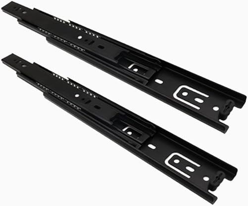 Dreiteilige Vollauszug-Schubladenschienen Schubladenführungsschienen(Ordinary Black Steel,450mm) von TNBCCXN