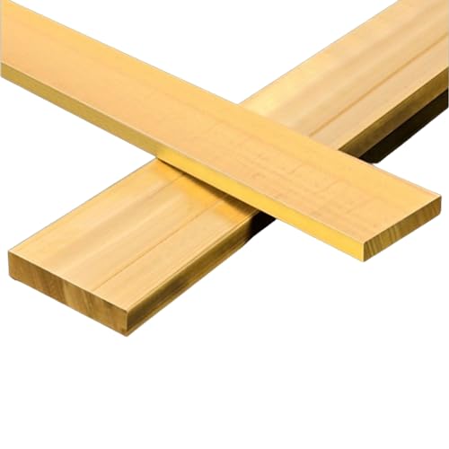 Messingplatte Messingstange H59 Massivmetallstreifen Dicke 2-6mm Messingflachstreifen for Basteln(4x40x500mm) von TNBCCXN