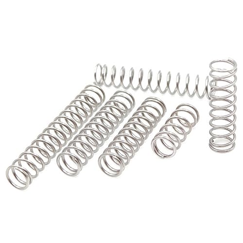 Metallfedern, Federn Stainless Steel Spring, Metal Springs 10pcs 1.2mm Wire Dia 304 Stainless Steel Return Spring Pressure Mini Spring 10-50mm Long Compression 8-20mm OD(1.2 * 16 * 10) von TNBCCXN