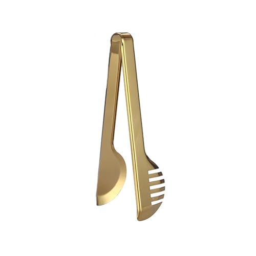 Salatzange 18-Styles Gold Edelstahl Hohl Grill Clamp Kochen Küche Zubehör(Style 1) von TNBCCXN