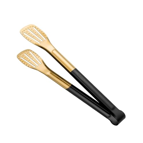 Salatzange 18-Styles Gold Edelstahl Hohl Grill Clamp Kochen Küche Zubehör(Style 28) von TNBCCXN