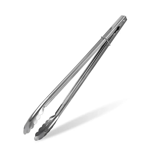 Salatzange 5/1Pcs Edelstahl Lebensmittel Zange Eiswürfel Salat Brot Klemmen Backen Werkzeuge(39cm) von TNBCCXN