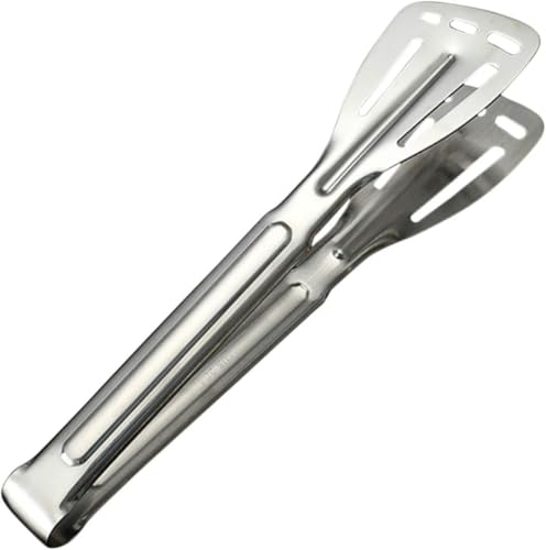 Salatzange Verbrühungssichere Lebensmittelzange, Grillzange, robuste Schere, Metallzange aus Edelstahl(24X5X2CM) von TNBCCXN