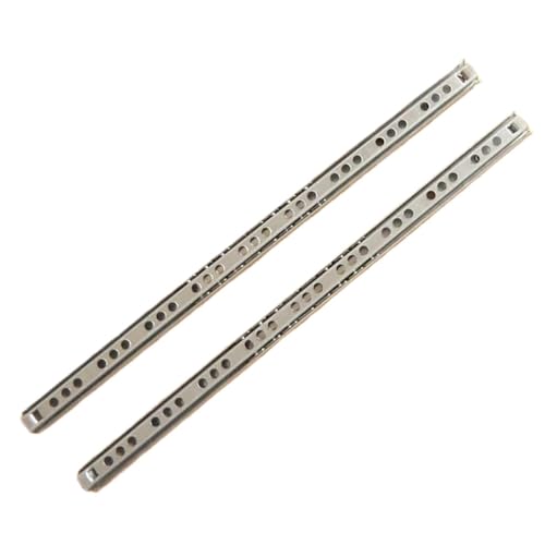 Schubladenführungen für Schränke 1 Paar 2 Abschnitte 17 mm breite Schubladen-Stahlkugel-Gleitschiene(246mm) von TNBCCXN