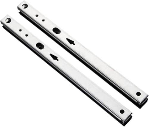Schubladenführungen für Schränke 1 Paar zwei Abschnitte 17 mm breite Kugelgleitschiene Möbelbeschläge(278MM) von TNBCCXN
