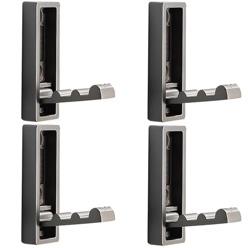 TNBCCXN Badezimmer Haken 4 Stück klappbare Wandhaken, Garderobenständer aus Zinklegierung for Aufhängen von Bademänteln(Gray,Square) von TNBCCXN