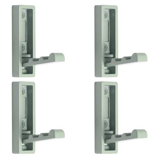TNBCCXN Badezimmer Haken 4 Stück klappbare Wandhaken, Garderobenständer aus Zinklegierung for Aufhängen von Bademänteln(Green,Square) von TNBCCXN