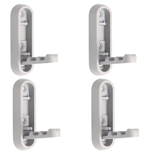 TNBCCXN Badezimmer Haken 4 Stück klappbare Wandhaken, Garderobenständer aus Zinklegierung for Aufhängen von Bademänteln(Light Gray,Round) von TNBCCXN
