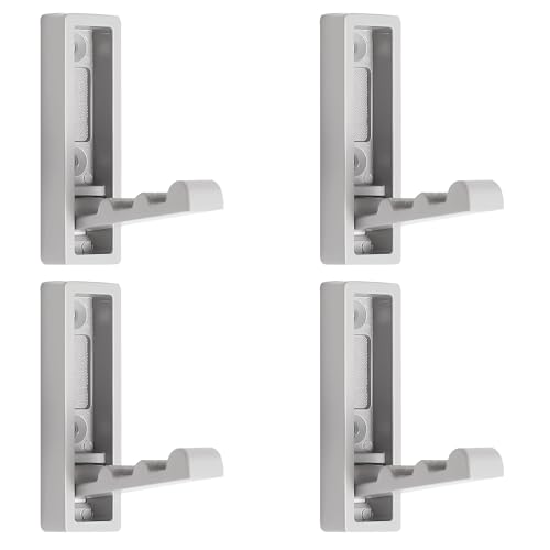 TNBCCXN Badezimmer Haken 4 Stück klappbare Wandhaken, Garderobenständer aus Zinklegierung for Aufhängen von Bademänteln(Light Gray,Square) von TNBCCXN