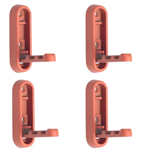 TNBCCXN Badezimmer Haken 4 Stück klappbare Wandhaken, Garderobenständer aus Zinklegierung for Aufhängen von Bademänteln(Orange,Round) von TNBCCXN