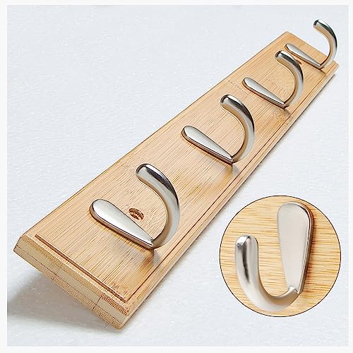 TNBCCXN Badezimmer Haken Garderobenleiste zur Wandmontage, 4/5/6/7/8 Haken for Aufhängen von Mänteln, Hakenleiste aus Metall(Light brown,99.6 * 6cm/39.2 * 2.4in) von TNBCCXN