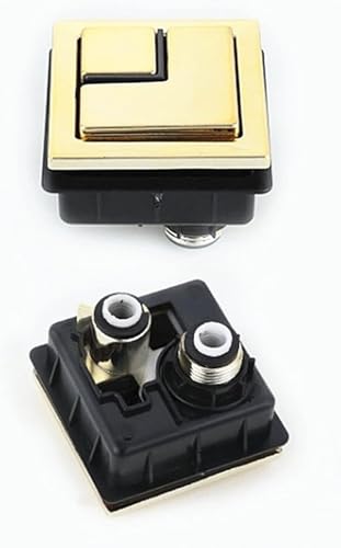 Toilettenspülkastenknopf 1 Stück 58 x 58 mm, goldfarben, quadratisch, Ersatz for Keramik-Abdeckloch. von TNBCCXN