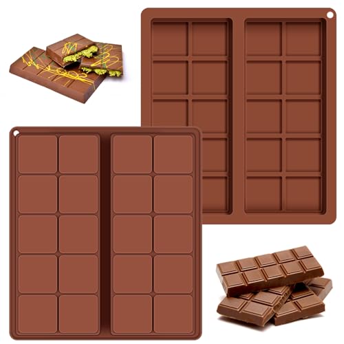 TNEDFOD 2 Stück Schokoladenform Silikon, Tief Dubai Schokolade Form, Silikonform Schokoladentafel, Chocolate Mold für DIY Nüsse Schokolade Backen, Silikonformen Backen, Multifunktional für Kekse Braun TNEDFOD 2 Stück Schokoladenform Silikon, Tief Dubai Schokolade Form, Silikonform Schokoladentafel, Chocolate Mold für DIY Nüsse Schokolade Backen, Silikonformen Backen, Multifunktional für Kekse Braun von TNEDFOD
