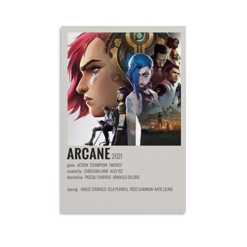 TNERPAR Anime Arcane Poster Dekorative Malerei Leinwand Wandkunst Wohnzimmer Poster Schlafzimmer Malerei,Wandkunst Bilddruck Moderne Familienzimmer Dekor 08x12inch(20x30cm) von TNERPAR