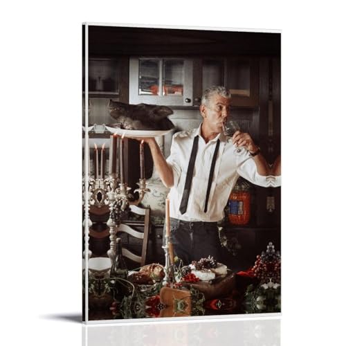 TNERPAR Anthony Bourdain Poster Dekorative Malerei Leinwand Wandkunst Wohnzimmer Poster Schlafzimmer Malerei,Wandkunst Bilddruck Moderne Familienzimmer Dekor 08x12inch(20x30cm) von TNERPAR
