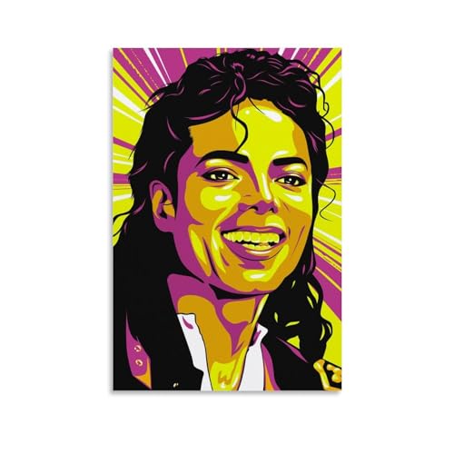 TNERPAR Art Michael Jackson Poster Dekorative Malerei Leinwand Wandkunst Wohnzimmer Poster Schlafzimmer Malerei,Wandkunst Bilddruck Moderne Familienzimmer Dekor 20x30inch(50x75cm) von TNERPAR