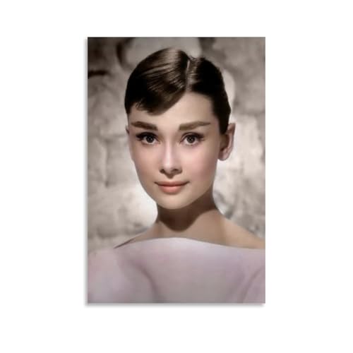 TNERPAR Audrey Hepburn Face Poster Dekorative Malerei Leinwand Wandkunst Wohnzimmer Poster Schlafzimmer Malerei,Wandkunst Bilddruck Moderne Familienzimmer Dekor 12x18inch(30x45cm) von TNERPAR