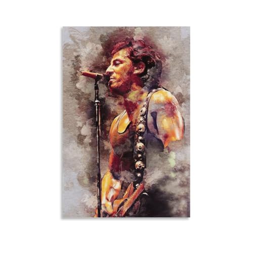 TNERPAR Bruce Springsteen Singer Poster Dekorative Malerei Leinwand Wandkunst Wohnzimmer Poster Schlafzimmer Malerei,Wandkunst Bilddruck Moderne Familienzimmer Dekor 12x18inch(30x45cm) von TNERPAR