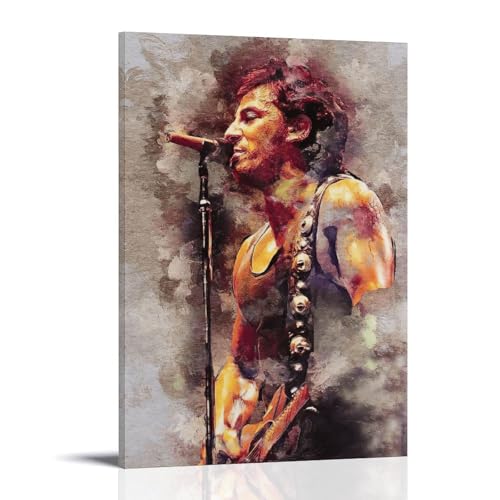 TNERPAR Bruce Springsteen Singer Poster Dekorative Malerei Leinwand Wandkunst Wohnzimmer Poster Schlafzimmer Malerei,Wandkunst Bilddruck Moderne Familienzimmer Dekor 16x24inch(40x60cm) von TNERPAR