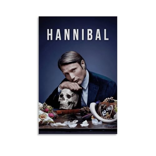 TNERPAR Hannibal Lecter Art Poster Dekorative Malerei Leinwand Wandkunst Wohnzimmer Poster Schlafzimmer Malerei,Wandkunst Bilddruck Moderne Familienzimmer Dekor 12x18inch(30x45cm) von TNERPAR