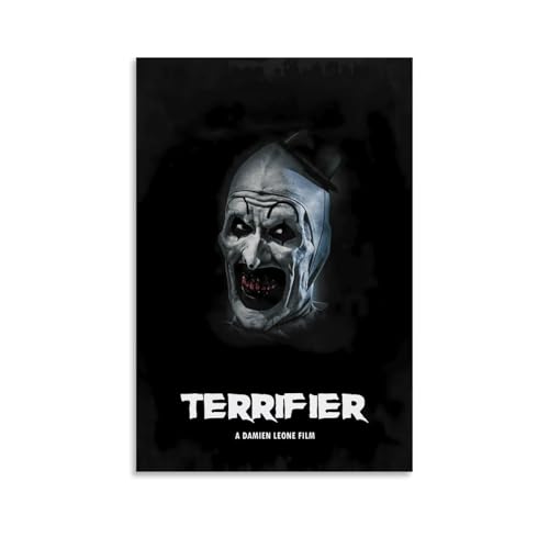 TNERPAR Terrifier Movie Poster Dekorative Malerei Leinwand Wandkunst Wohnzimmer Poster Schlafzimmer Malerei,Wandkunst Bilddruck Moderne Familienzimmer Dekor 20x30inch(50x75cm) von TNERPAR