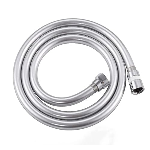 1,5/2/3 m Duschkopfschlauch PVC Universal Flexibler Anti-Wicklungs-Explosionsgeschützter Wasserschlauch Badezimmer Wasserhahnschlauch Verlängerungsrohr(Silver,1.5m) von TNFMJSRXE