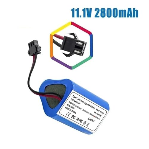 10,8 V 11,1 V Lithiumbatterie, kompatibel mit CECOTEC, CONGA Slim 890, Akku for Nass-Staubsaugerroboter(2800mAh) von TNFMJSRXE