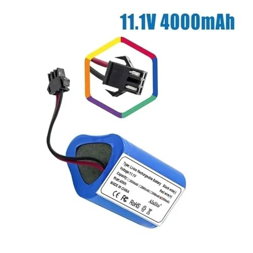 10,8 V 11,1 V Lithiumbatterie, kompatibel mit CECOTEC, CONGA Slim 890, Akku for Nass-Staubsaugerroboter(4000mAh) von TNFMJSRXE