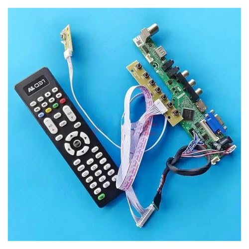 Kompatibel for HB140WX1-100/200/300/400/500 40Pin LVDS 1366x768 14 "HDMI + VGA + AV + USB Laptop-Bildschirm Analog TV Treiber Controller Board Kit DIY(For HB140WX1-503) von TNFMJSRXE