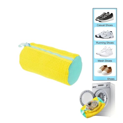 Wäschesäcke Schuhwaschmaschinenbeutel - mit Reißverschluss Wäschesack mit reichhaltigem Flaum im Inneren, perfekt for Turnschuhe und Freizeitschuhe(1PCS-yellow) von TNFMJSRXE