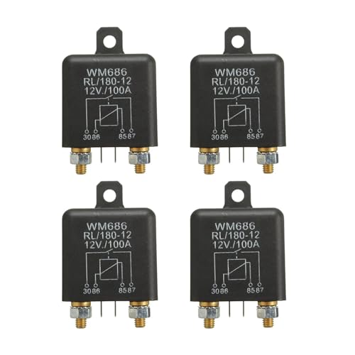 4X 12V 100Amp 4-Pin Heavy Duty ON/OFF Switch Split Charge Relay for Auto Boat Van Black von TNGNMGVSJ