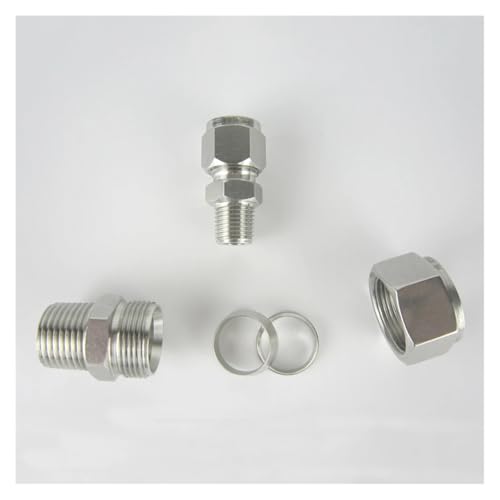 TNGNMGVSJ 1PC 1/8" NPT Male x 6mm OD Double Ferrule Compression Union Connector Stainless 304 von TNGNMGVSJ