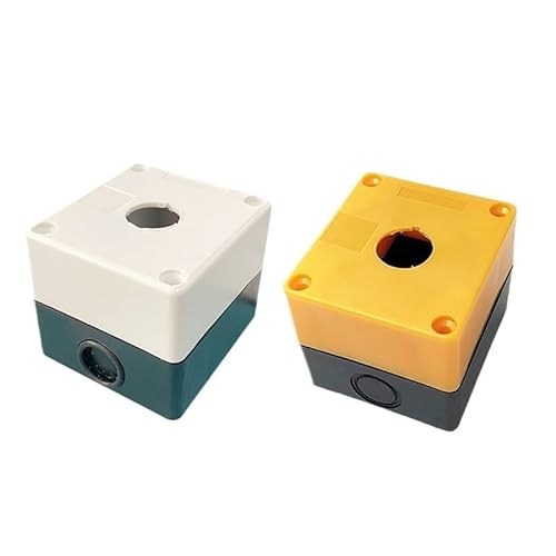 TNGNMGVSJ 1PC 22mm Push Button Switch Box One Hole Suit for Control Emergency Stop Rotary Interruptor Yellow Protection BX1-22 von TNGNMGVSJ