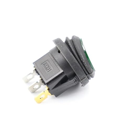 TNGNMGVSJ 1PC on/Off SPST Round Boat Green LED Rocker switchlight 220V Power Button Switch von TNGNMGVSJ