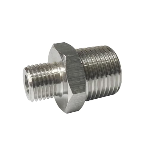 TNGNMGVSJ 2"- 2" BSPT Male 316 Stainless Steel High Pressure Hex Nipple Pipe Fitting Connector Adapter von TNGNMGVSJ